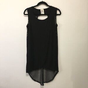 USA Made Lily Bleu Punky Malibu Black Fishnet Top